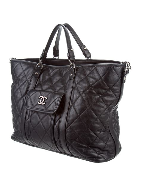 chanel market tote|large zipped shopping bag chanel.